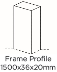 FRAME PROFILE 1500X36X20MM