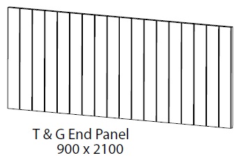 900X2100X20M T&G END PANEL 