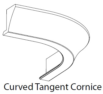TANGENT EXTERNAL CURVED CORNICE