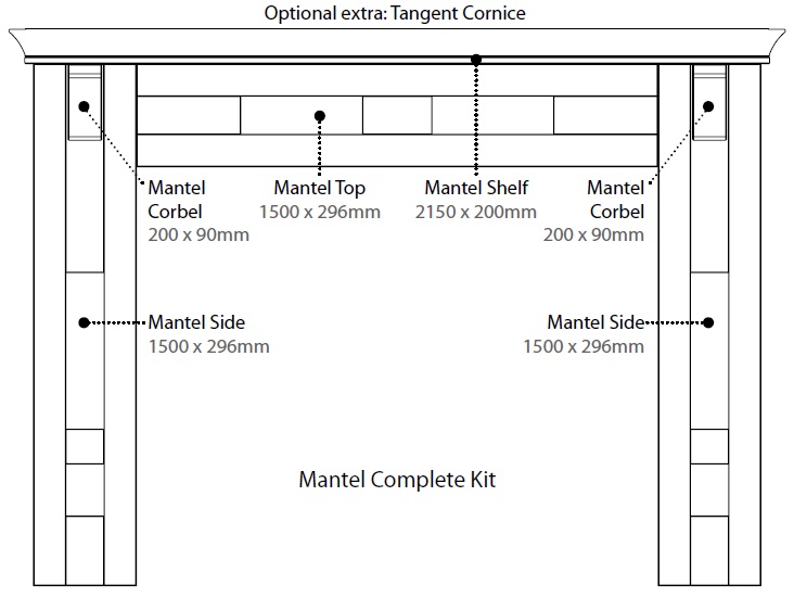COMPLETE MANTEL KIT