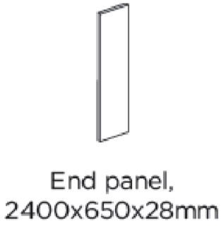 END PANEL 2400X650X28MM