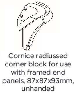 CORNICE RADIUSSED CORNER BLOCK