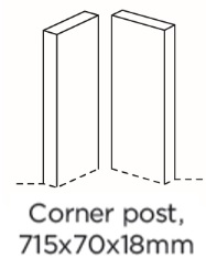 CORNER POST 715X70X18MM