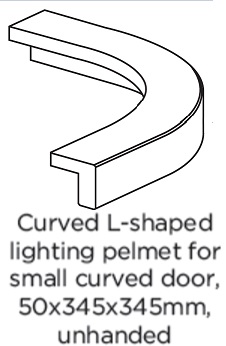 EXTERNAL CURVED PELMET 3M