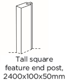 TALL SQUARE FEATURE END POST
