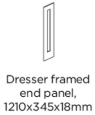 DRESSER FRAMED END PANEL 1210X345X18MM