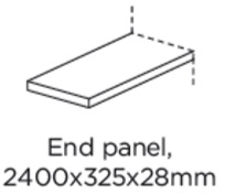 FLY SHELF 2400X328X28MM