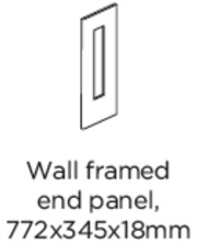 FRAMED END PANEL 772X345X18MM