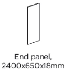 END PANEL 2400X650X18MM