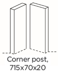 CORNER POST 715X70X20MM
