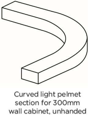 EXTERNAL CURVED PELMET
