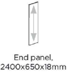 2400X650X18MM END PANEL