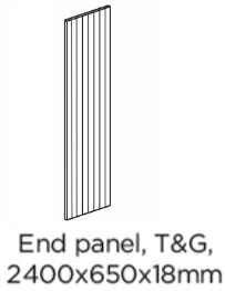 2400X650X18MM T&G END PANEL