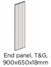900X650X18MM T&G END PANEL