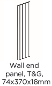 774X370X18MM T&G END PANEL