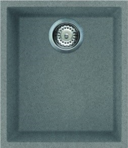 QUADRA 100 SQUARE BOWL GRANITE SINK - TITANIUM