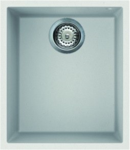 QUADRA 100 SQUARE BOWL GRANITE SINK - WHITE