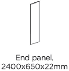 2400X650X22MM LARDER END PANEL