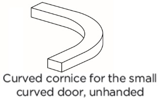 EXTERNAL CURVED CORNICE/PELMET