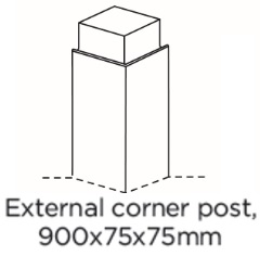 EXTERNAL CORNER POST 900X75X75MM