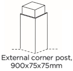 EXTERNAL CORNER POST 900X75X75MM