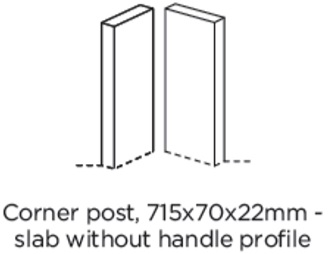CORNER POST 715X70X22MM SLAB