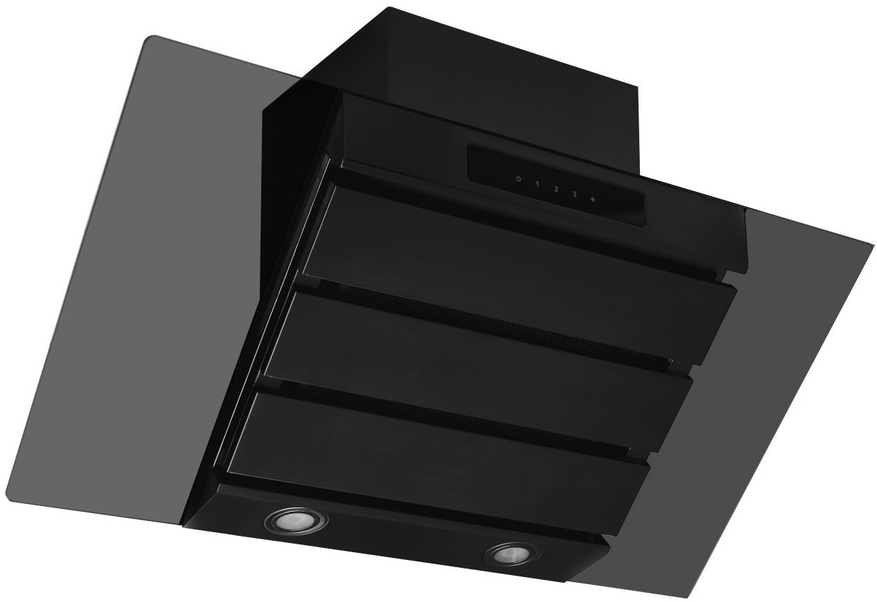 CAPLE SPIRIT 900MM BLACK GLASS HOOD