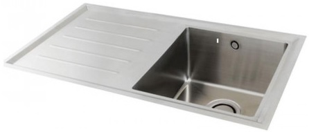 CARRON VELA 1.0 SINGLE BOWL SINK LH DRAINER S/S