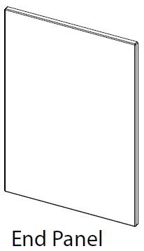VIVO MATT 685X1200X18MM END PANEL