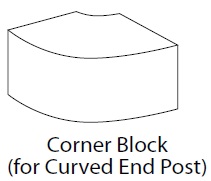 CORNER BLOCK 40.5X40.5X35MM VIVO MATT