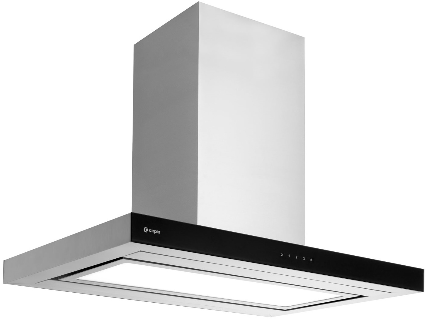 ZODIAC ISLAND 900MM S/S & BLACK GLASS